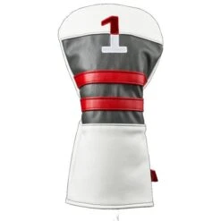 Callaway Vintage Driver Headcover White - Charcoal - Red