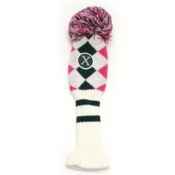 Callaway Pom Pom Fairway Headcover White - Pink - Titanium
