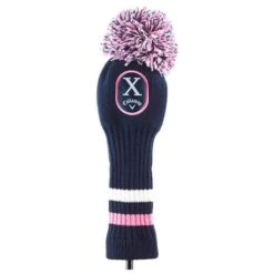 Callaway Pom Pom Hybrid Headcover Navy Pink