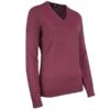 Callaway Ladies V Neck Merino Sweater Magenta Purple (540)