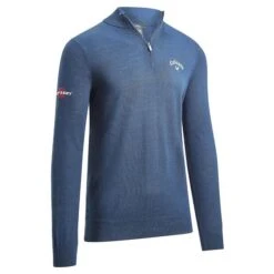 Callaway Gents ¼ Zip Blended Merino Sweater Blue Horizon (443)