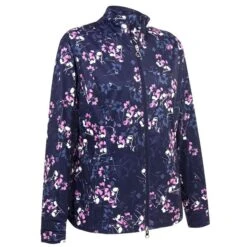 Callaway Ladies Floral Full Zip Jacket Peacoat (410)