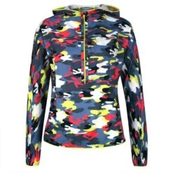 Callaway Ladies ½ Zip Multi C Camo Hoodie Peacoat (410)