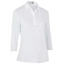 Callaway Ladies Space Dye Jersey Polo Shirt White (123)