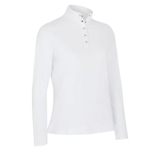 Callaway Ladies Thermal Long Sleeve Fleece Jersey Shirt Brilliant White (123)