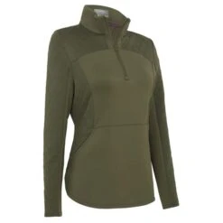 Callaway Ladies Quilted Knit Stretch Shirt Green (349)