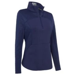 Callaway Ladies Quilted Knit Stretch Shirt Peacoat (410)
