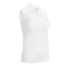 Callaway Ladies Solid Knit Sleeveless Polo Shirt White (123)