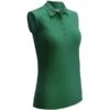 Callaway Ladies Solid Knit Sleeveless Polo Shirt Green (324)