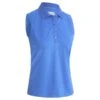 Callaway Ladies Solid Knit Sleeveless Polo Shirt Blue (970)
