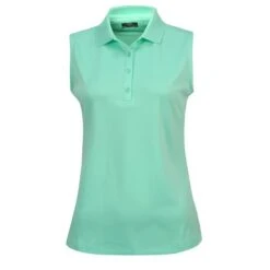 Callaway Ladies Solid Knit Sleeveless Polo Shirt Carnival Glass (385)