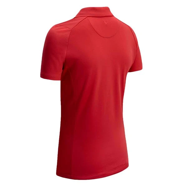 Callaway Ladies Solid Swing Polo Shirt Tango Red (613) - Image 2