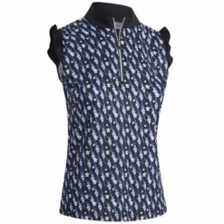 Callaway Ladies Sleeveless Hummingbird Polo Shirt Caviar (002)