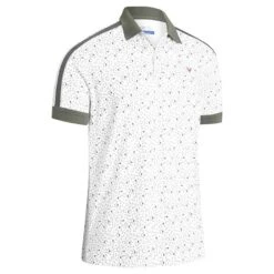 Callaway Gents All Over Geo Printed Polo Shirt White (100)