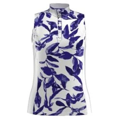 Callaway Ladies Sleeveless Soft Focus Floral Polo White (123)