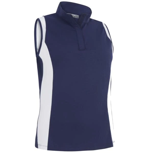 Callaway Ladies Colour Block Snap Polo Shirt Peacoat (410)