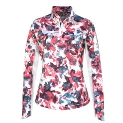 Callaway Ladies Brushed Floral Sun Protection Top Fruit Dove (683)