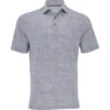 Callaway Sun-Worn Texture Printed Plaid Shirt Polo Short Sleeve Golf Apparel