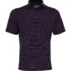 Callaway Yarn-Dyed Ventilated Jacquard Stripe Shirt Polo Short Sleeve Golf Apparel