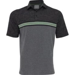 Callaway Yarn-Dyed Ventilated Jaspe Engineered Stripe Shirt Polo Short Sleeve Golf Apparel